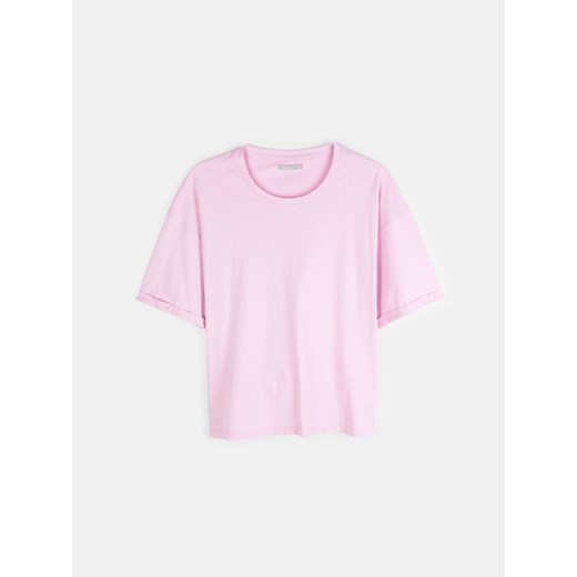 GATE Bawełniany t-shirt basic z krótkim rękawem dla kobiet plus size 44 ze sklepu gateshop w kategorii Bluzki damskie - zdjęcie 161787827