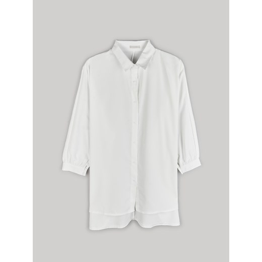 GATE Damska przedłużona bluzka plus size z długimi rękawami 48-50 ze sklepu gateshop w kategorii Koszule damskie - zdjęcie 161789648