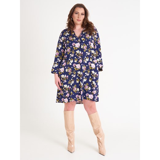 GATE Wiskozowa tunika w kwiaty plus size 44 Gate 48 okazyjna cena gateshop