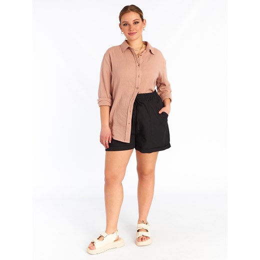 GATE Spodenki z mieszanki lnu plus size 44 Gate 46 okazja gateshop