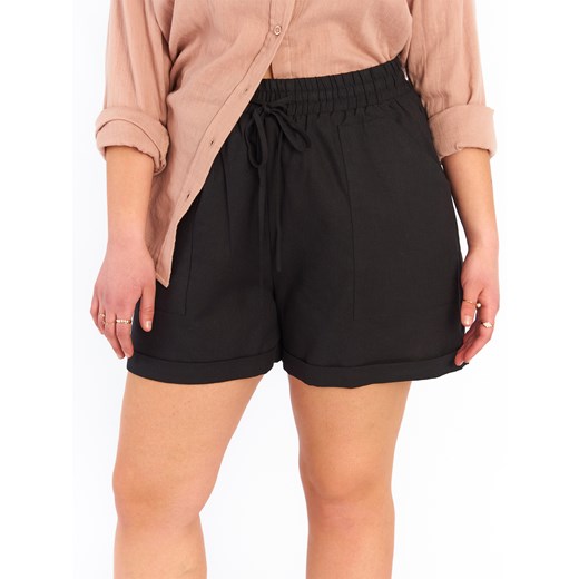 GATE Spodenki z mieszanki lnu plus size 44 Gate 46 okazja gateshop