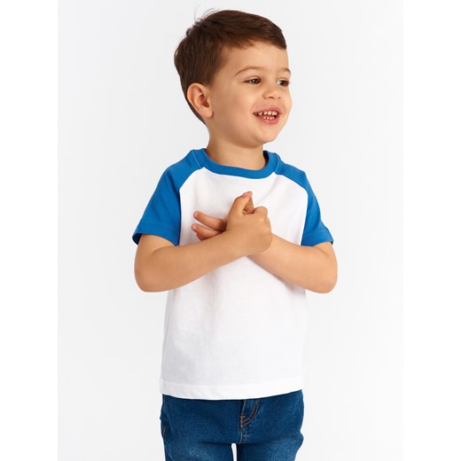 GATE Bawełniany T-shirt z kolorowymi raglanowymi rękawami 3Y Gate 3Y okazja gateshop