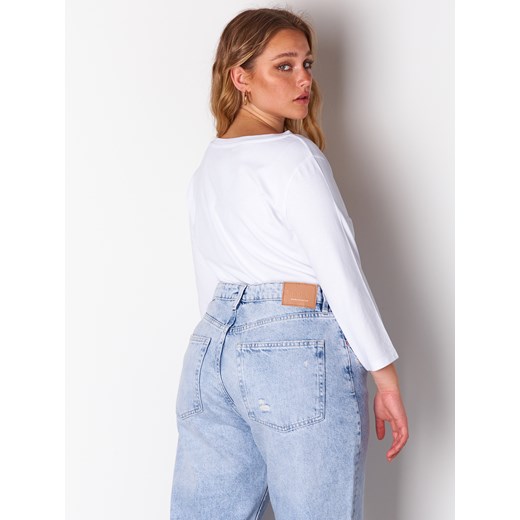 GATE Bawełniany T-shirt damski basic z rękawem 3/4 46 Gate 46 gateshop okazja