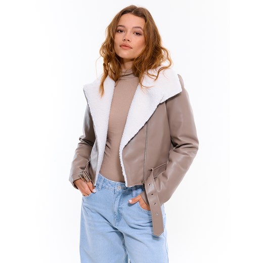 GATE Damska skórzana kurtka motocyklowa z pluszową podszewką 34 Gate 40 gateshop