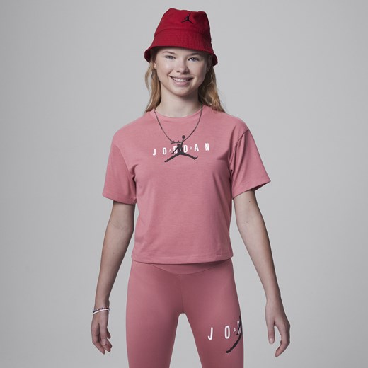 T-shirt dla dużych dzieci Jordan - Różowy Jordan S Nike poland