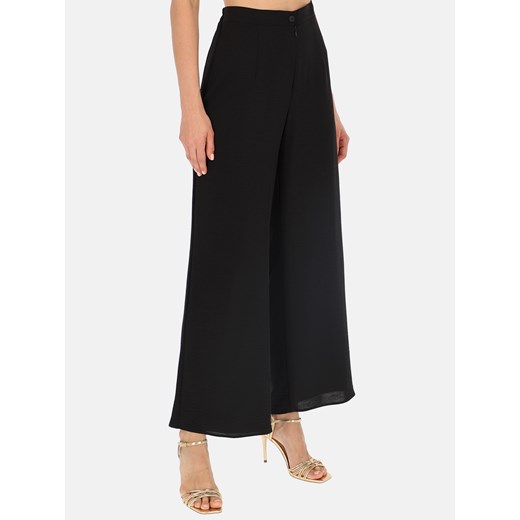 Eleganckie czarne spodnie damskie na gumce Potis & Verso Mari Potis & Verso 40 Eye For Fashion