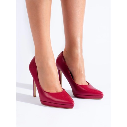 Bordowe eleganckie czółenka na szpilce Shelovet Shelovet 38 promocyjna cena czasnabuty.pl