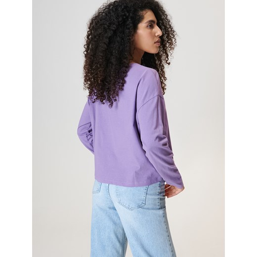 Sinsay - Koszulka oversize - fioletowy Sinsay M promocja Sinsay