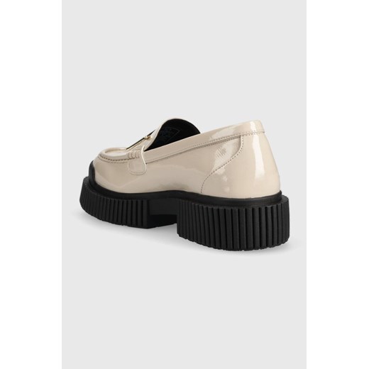 Armani Exchange mokasyny damskie kolor beżowy na platformie XDA002.XV741.S952 Armani Exchange 39 ANSWEAR.com