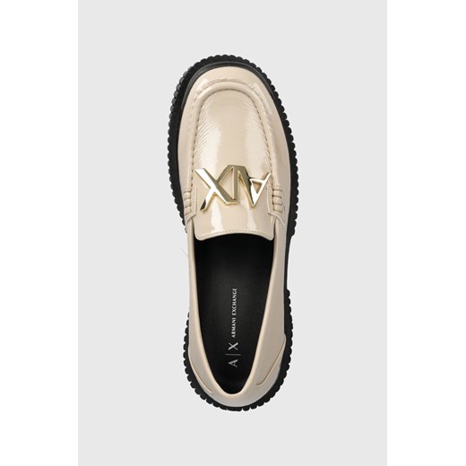 Armani Exchange mokasyny damskie kolor beżowy na platformie XDA002.XV741.S952 Armani Exchange 41 ANSWEAR.com