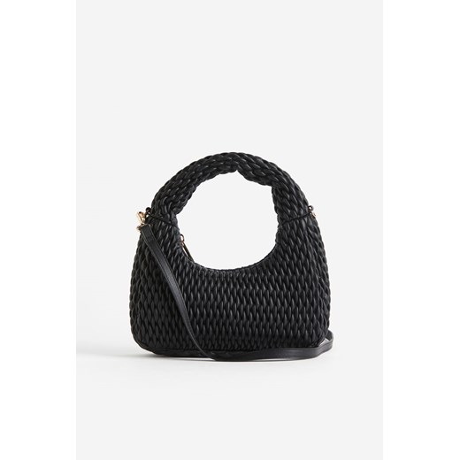 H & M - Pikowana torebka na ramie - Czarny H & M One Size H&M