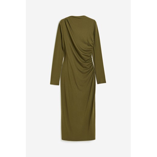 H & M - Drapowana sukienka dżersejowa - Zielony H & M M H&M