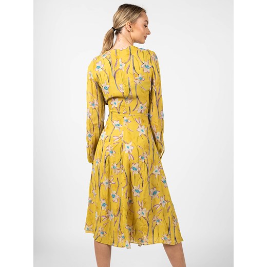 Pinko Sukienka "Boero" | 1G14KE 7932 | Boero | Żółty, Wielokolorowy Pinko 40 wyprzedaż ubierzsie.com
