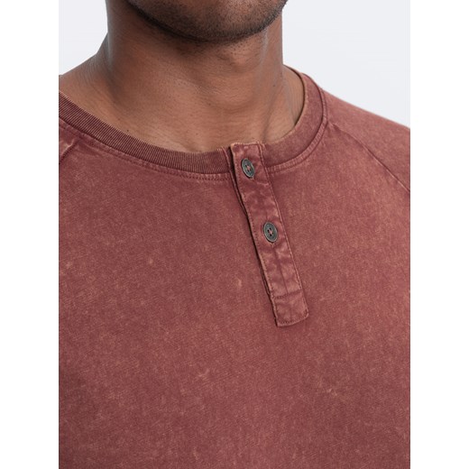T-shirt męski czerwony Ombre 