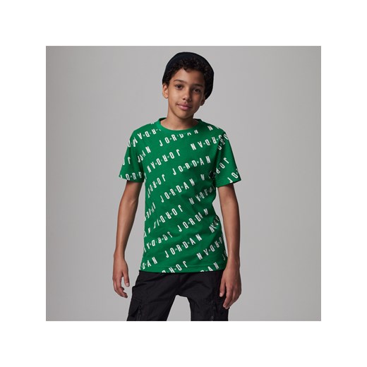 T-shirt dla dużych dzieci (chłopców) Jordan Essentials Printed Tee - Zieleń ze sklepu Nike poland w kategorii T-shirty chłopięce - zdjęcie 161847185