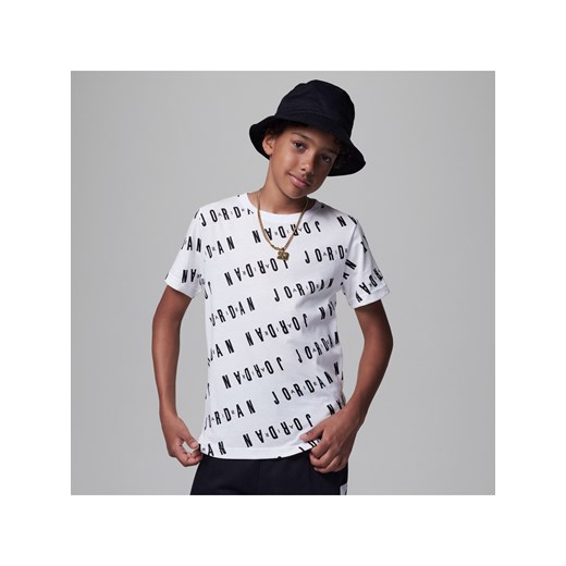 T-shirt dla dużych dzieci (chłopców) Jordan Essentials Printed Tee - Biel Jordan S Nike poland
