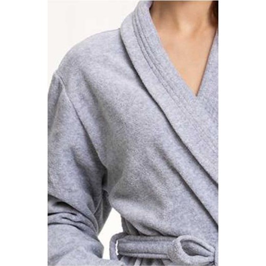 Luna bawełniany szlafrok damski w kolorze szarym 352, Kolor szary, Rozmiar XL, Luna ze sklepu Intymna w kategorii Szlafroki damskie - zdjęcie 161858269