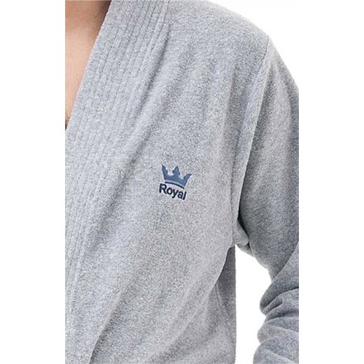 Luna bawełniany szlafrok męski w kolorze szarym 850, Kolor szary, Rozmiar L, Luna ze sklepu Intymna w kategorii Szlafroki damskie - zdjęcie 161858316