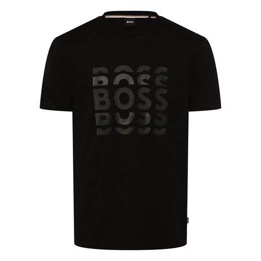 BOSS T-shirt męski Mężczyźni Bawełna czarny nadruk XXL vangraaf
