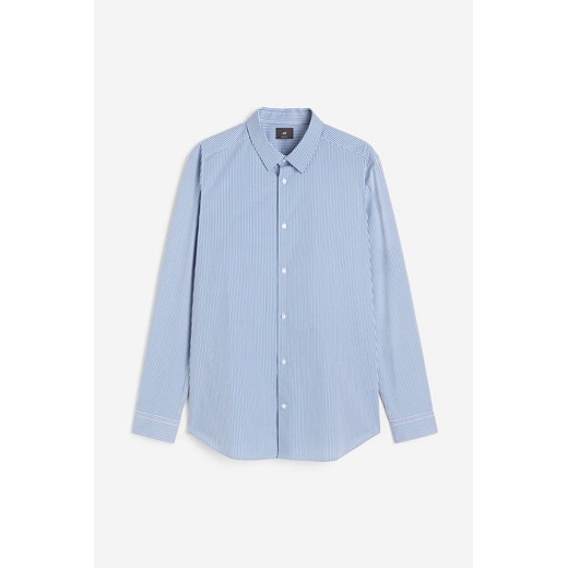 H & M - Bawełniana koszula Muscle Fit - Niebieski H & M Dostępne inne rozmiary H&M