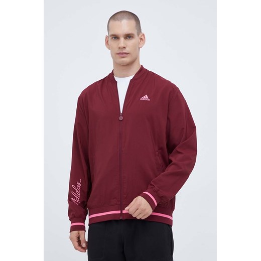 adidas kurtka bomber męski kolor bordowy przejściowa ze sklepu ANSWEAR.com w kategorii Kurtki męskie - zdjęcie 161872016