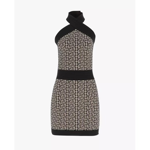BALMAIN Sukienka mini z monogramem rozmiar 38 40 Moliera2.com