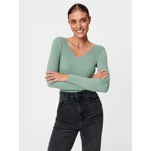 Sinsay - Sweter z miękkiej dzianiny - zielony Sinsay XL Sinsay
