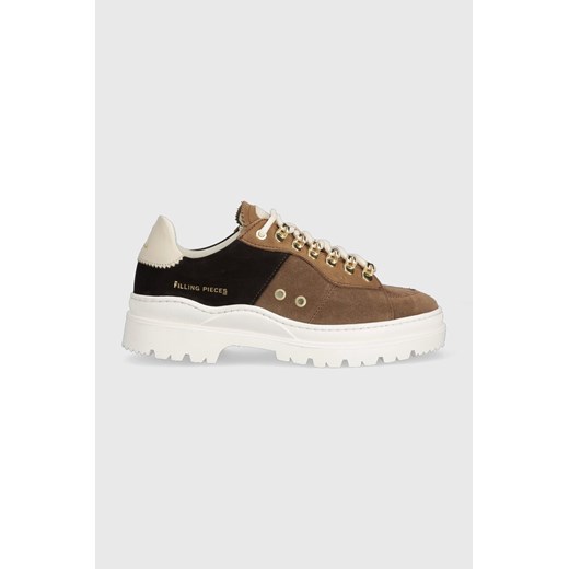 Filling Pieces sneakersy zamszowe Court Serrated Topaz kolor brązowy 71633831933 ze sklepu ANSWEAR.com w kategorii Buty sportowe damskie - zdjęcie 161929389
