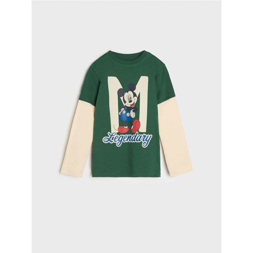 Sinsay - Koszulka Myszka Miki - zielony Sinsay 98 Sinsay