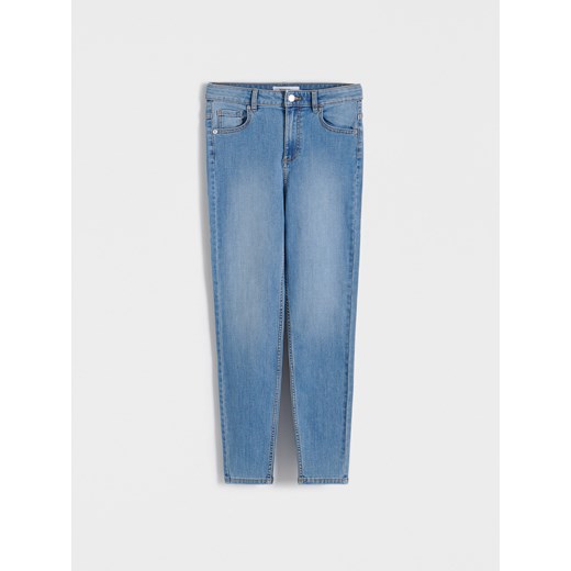 Reserved - Jeansy slim z wysokim stanem - niebieski ze sklepu Reserved w kategorii Jeansy damskie - zdjęcie 161936488