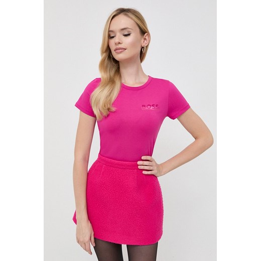 BOSS t-shirt damski kolor różowy XS ANSWEAR.com