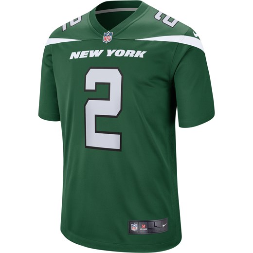Męska koszulka meczowa do futbolu amerykańskiego NFL New York Jets (Zach Wilson) - Zieleń ze sklepu Nike poland w kategorii T-shirty męskie - zdjęcie 161944375