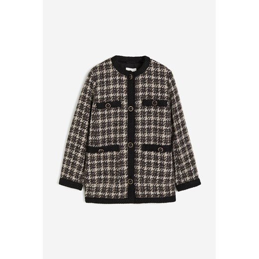 H & M - Tkaninowy żakiet o strukturalnej powierzchni - Czarny H & M XS H&M