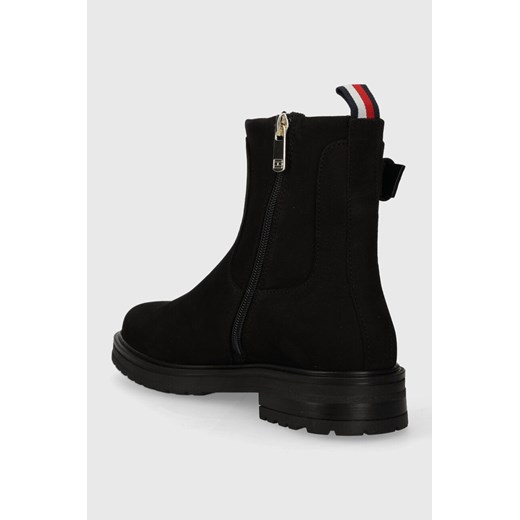 Botki Tommy Hilfiger zamszowe