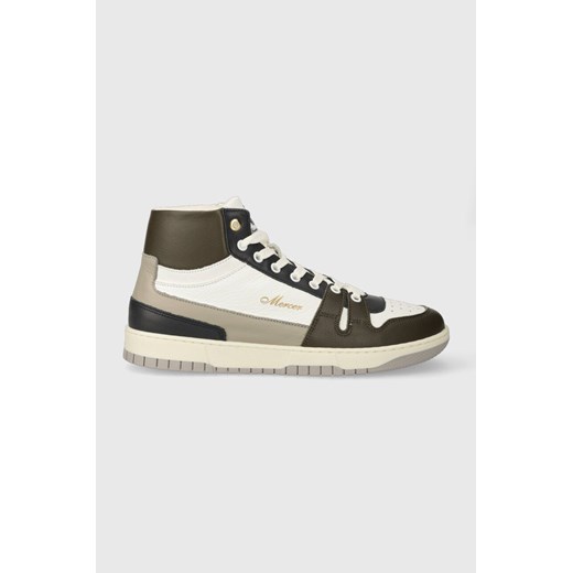 The Mercer Brand sneakersy skórzane The Brooklyn High kolor zielony ME233014 ze sklepu ANSWEAR.com w kategorii Buty sportowe męskie - zdjęcie 161958098