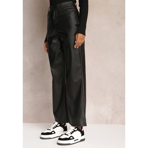 Czarne Spodnie High Waist z Szerokimi Nogawkami Loriama Renee L promocja Renee odzież