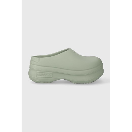 adidas Originals klapki Adifom Stan Smith Mule IE7053 damskie kolor zielony na platformie ze sklepu PRM w kategorii Klapki damskie - zdjęcie 161963678