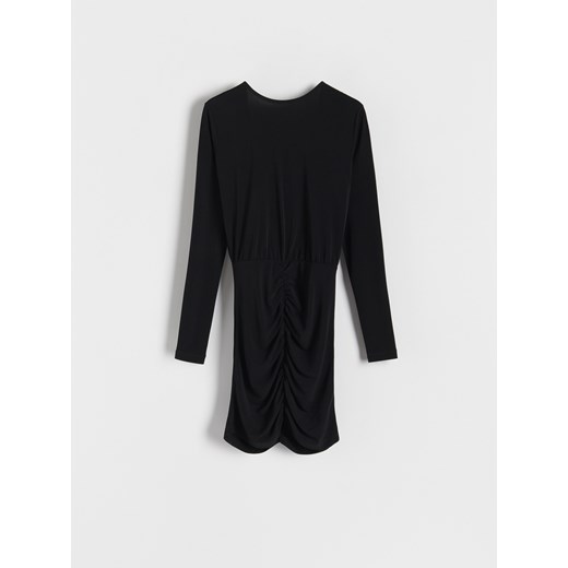 Reserved - Sukienka mini z drapowaniem - Czarny Reserved M Reserved