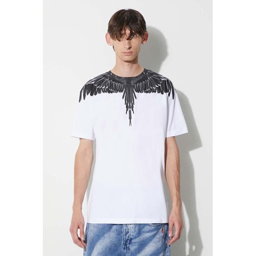 Marcelo Burlon t-shirt bawełniany Icon Wings kolor biały z nadrukiem ze sklepu PRM w kategorii T-shirty męskie - zdjęcie 161985239