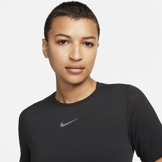 Damska koszulka z krótkim rękawem do biegania Dri-FIT Nike Swift Wool - Czerń Nike M (EU 40-42) Nike poland