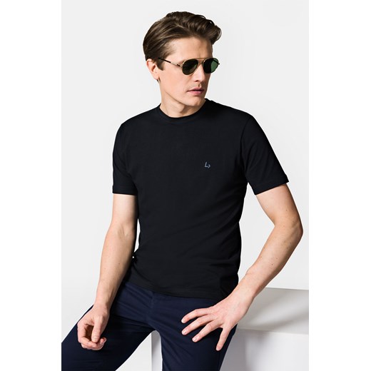 Koszulka Ciemnogranatowa z Bawełną Linus ze sklepu Lancerto S.A. w kategorii T-shirty męskie - zdjęcie 162014766