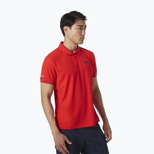 T-shirt męski czerwony Helly Hansen z krótkim rękawem