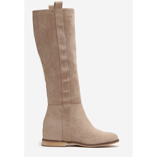 Kozaki damskie Born2be casualowe z cholewką przed kolano na zamek 