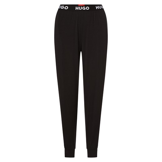 HUGO Damskie spodnie od piżamy Kobiety Dżersej czarny jednolity ze sklepu vangraaf w kategorii Piżamy damskie - zdjęcie 162030435
