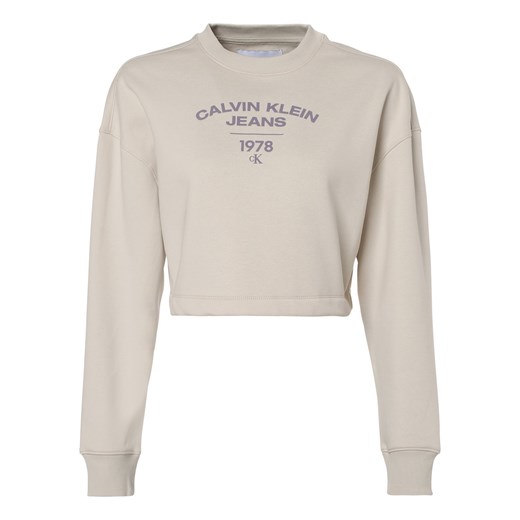 Calvin Klein Jeans Damska bluza nierozpinana Kobiety beżowy nadruk ze sklepu vangraaf w kategorii Bluzy damskie - zdjęcie 162030499