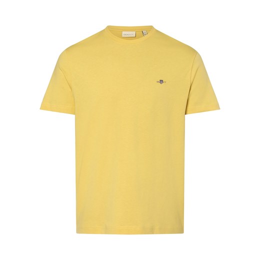 Gant T-shirt męski Mężczyźni Bawełna żółty jednolity Gant XXXL vangraaf