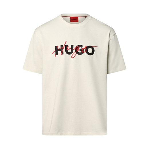 HUGO T-shirt męski Mężczyźni Bawełna kitt nadruk L vangraaf