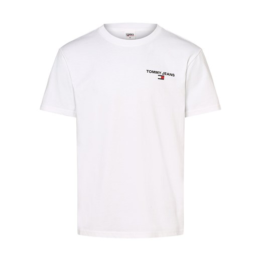 Tommy Jeans T-shirt męski Mężczyźni Bawełna biały nadruk ze sklepu vangraaf w kategorii T-shirty męskie - zdjęcie 162030718