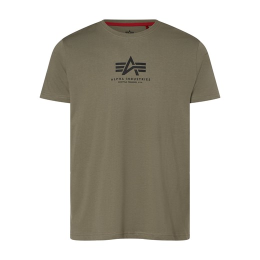 Alpha Industries T-shirt męski Mężczyźni Bawełna oliwkowy nadruk ze sklepu vangraaf w kategorii T-shirty męskie - zdjęcie 162030816