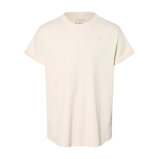 G-Star RAW T-shirt męski Mężczyźni Bawełna écru jednolity ze sklepu vangraaf w kategorii T-shirty męskie - zdjęcie 162030826